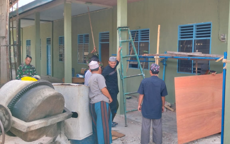 Satgas TMMD Kodim Dumai Rehab Sarana TPA Masjid Al Ikhsan