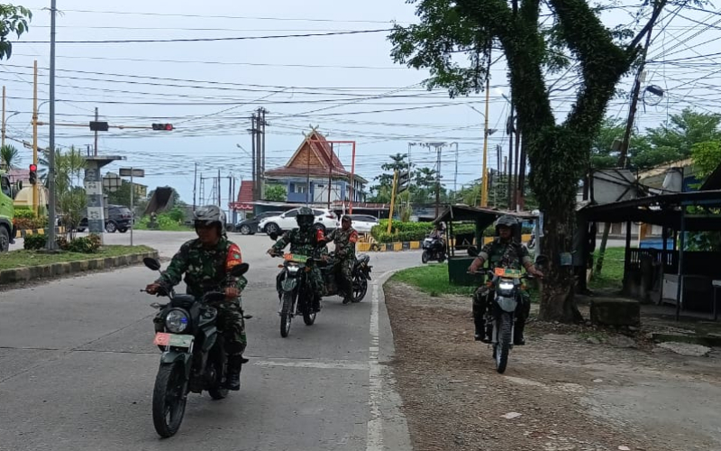 TNI Koramil 02 Gelar Patroli untuk Ciptakan Rasa Aman Warga Dumai