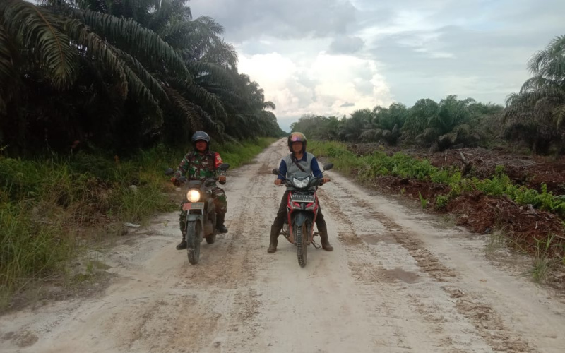 Babinsa Teluk Makmur Laksanakan Patroli Karhutla