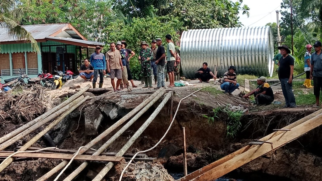 Kodim 0320/Dumai Bangun Dua Jembatan Armco, Tingkatkan Konektivitas Antar Kelurahan