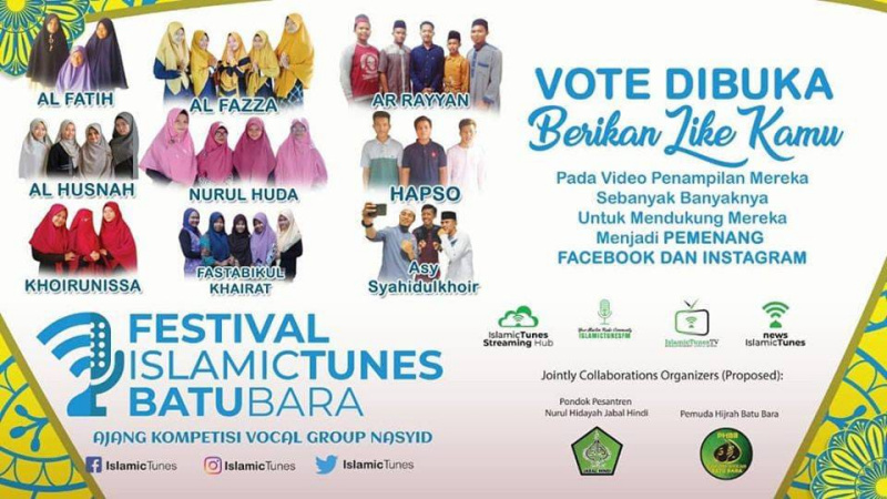 Voting Festival IslamicTunes Batubara 2019 Resmi Dibuka