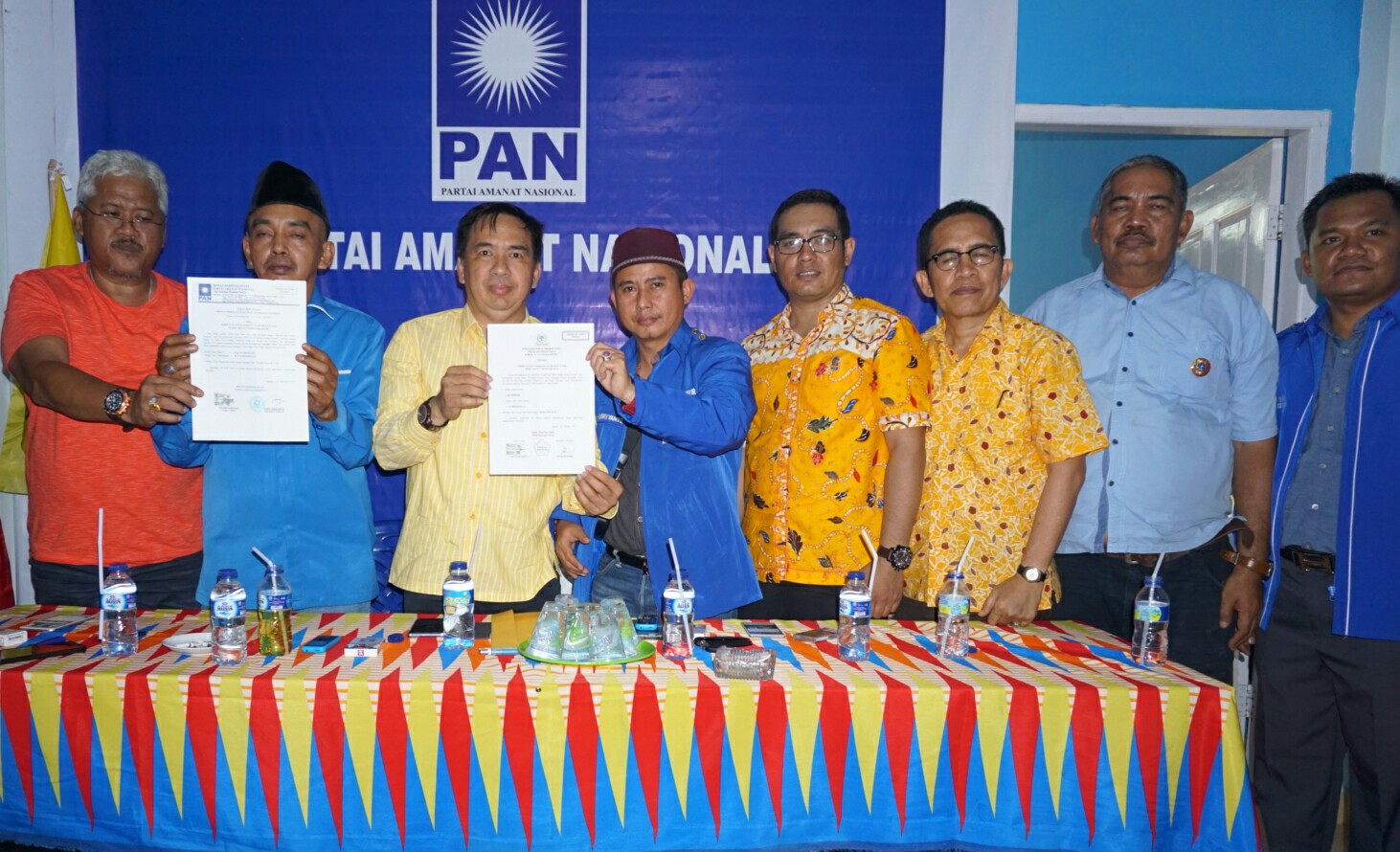PAN Inhil Deklarasikan Dukungan Terhadap Pasangan H Muhammad Wardan - Syamsuddin Uti