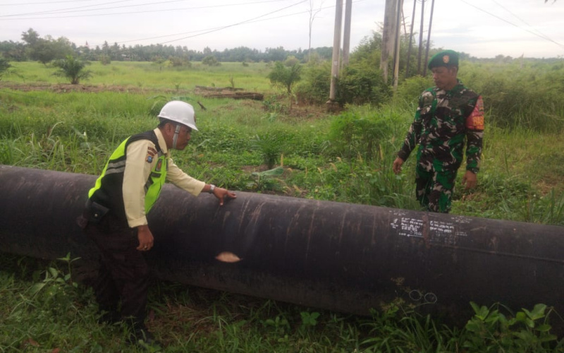 Koramil 01 Dumai Gandeng Tim Keamanan PT PHR Lakukan Patroli