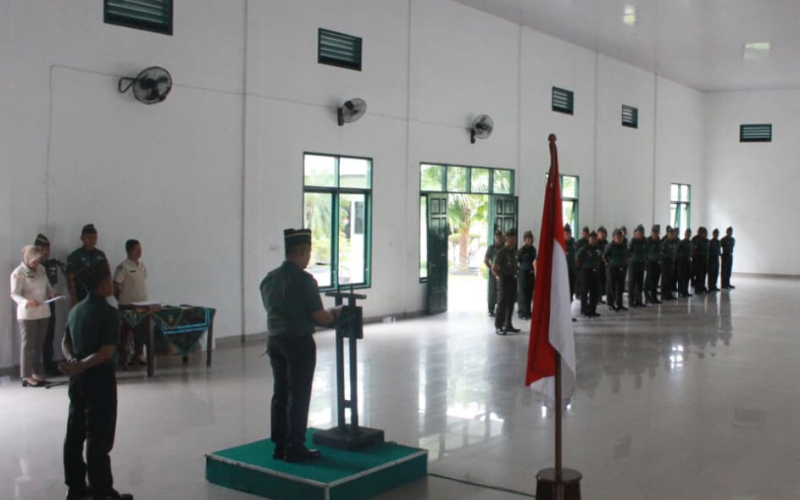 Mutasi Perwira, Kodim 0320 Dumai Laksanakan Korps Raport Pindah Satuan