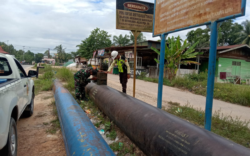 Terhadap Aset Vital Negara, Personel Koramil 01 Patroli Keamanan