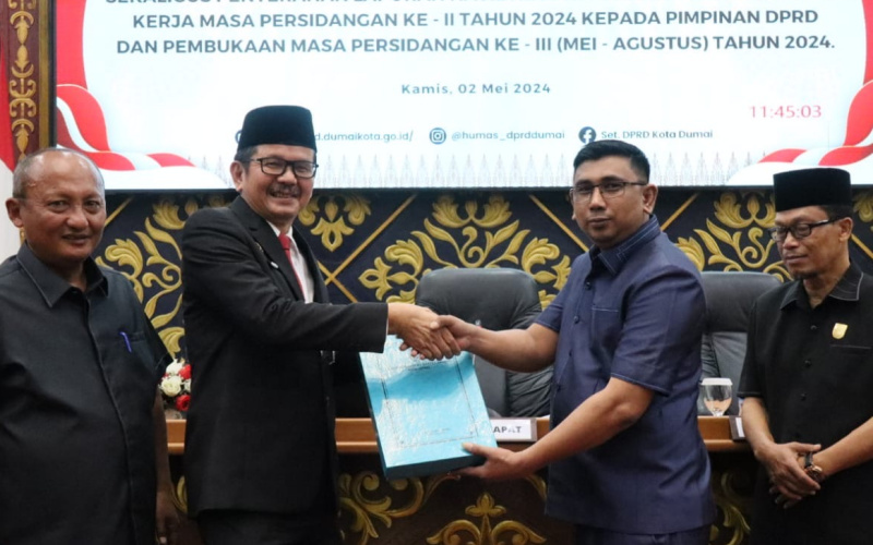 DPRD Dumai Rapat Penutupan Persidangan II 2024, Laporkan Hasil Reses dan Kunker