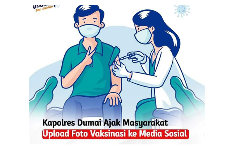 Kapolres Dumai Upload Foto Vaksin Booster di Medsos