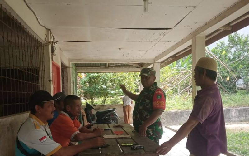 Sertu Sareh Ajak Warga Bagan Besar Bersama Cegah Kebakaran Hutan dan Lahan