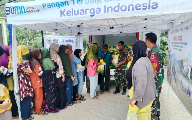 Kodim Dumai Pantau Penyaluran Bantuan Beras Gratis kepada Masyarakat