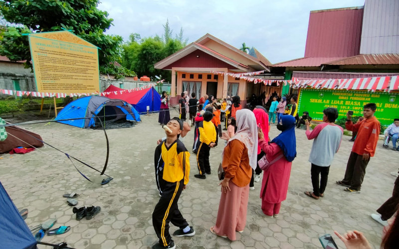 Hari Pramuka, SLBN Dumai Laksanakan Upacara dan Perlombaan