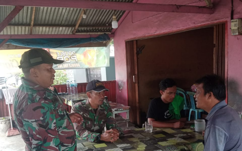 Koramil 02 Edukasi Warga Bagan Besar Soal Bahaya dan Sanksi Pembakaran Lahan