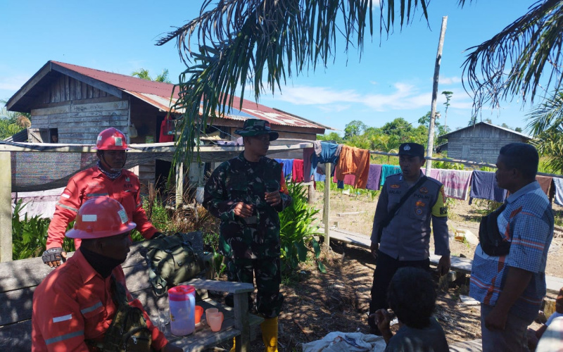 Patroli Karhutla, Babinsa Koramil 03 SS Gandeng PT SGP