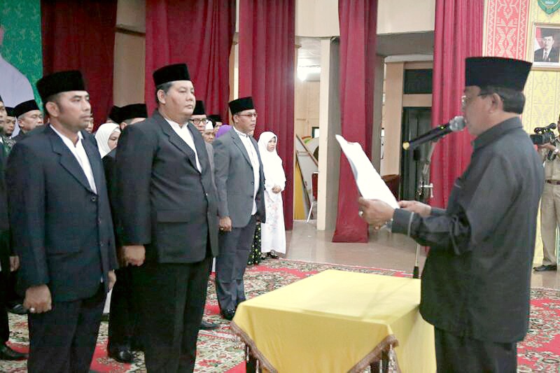 Bupati Wardan Lantik Pimpinan Baznas Dan LPTQ Masa Kerja 2017 - 2022