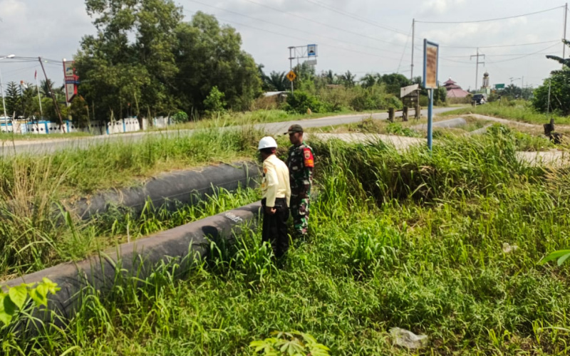 Patroli Bersama, Personil Koramil 02 Bukit Kapur dan Pertamina Bersinergi