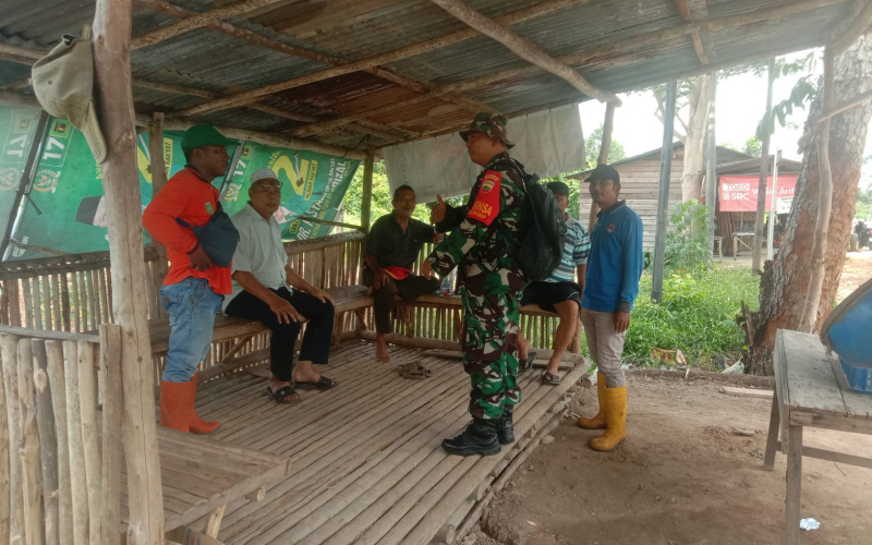 Koramil 02/BK, Serda Cerzakatno Sosialisasi Warga Soal Bahaya Karhutla