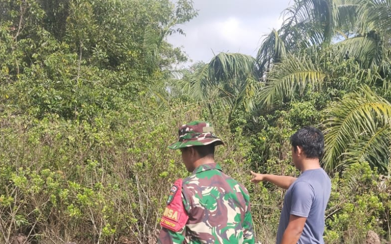 Patroli Rutin di Bangsal Aceh: Babinsa Ingatkan Warga Bahaya Pembakaran Lahan