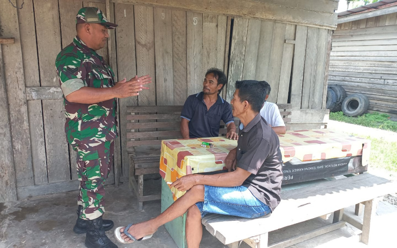 Koramil 02 Pastikan Tak Ada Aktivitas yang Membahayakan Disekitar Pipa Minyak