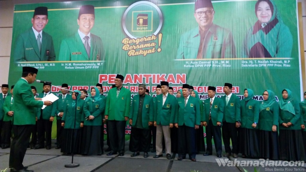 Aziz Zainal Resmi Dilantik Jadi Ketua DPW PPP Riau