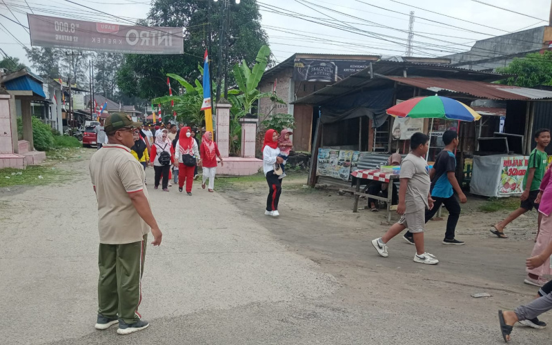 Babinsa Bagan Besar Ikuti Jalan Santai dan Senam Bersama