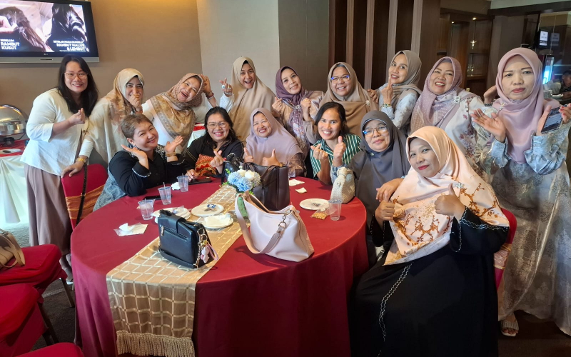 Suasana Perayaan Idul Fitri 1446 H, SMANSA 91 Bukit Jin Dumai Gelar Halal Bihalal