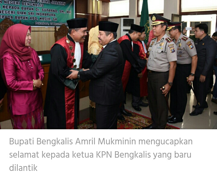 Bupati Amril Hadiri Pelantikan dan Sertijab Ketua Pengadilan Negeri Bengkalis di Pekanbaru