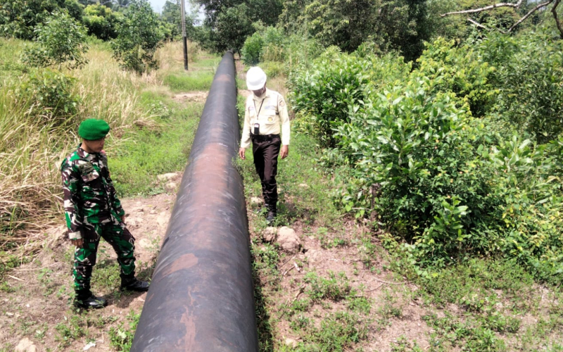 Koramil 01 Intensifkan Patroli Jalur Pipa Minyak di Dumai