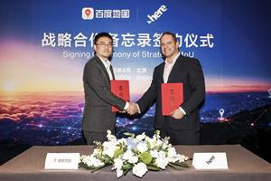 HERE Technologies and Baidu Maps announce strategic MoU to bring advanced in‑vehicle navigation and intelligent driving map solutions to global automakers