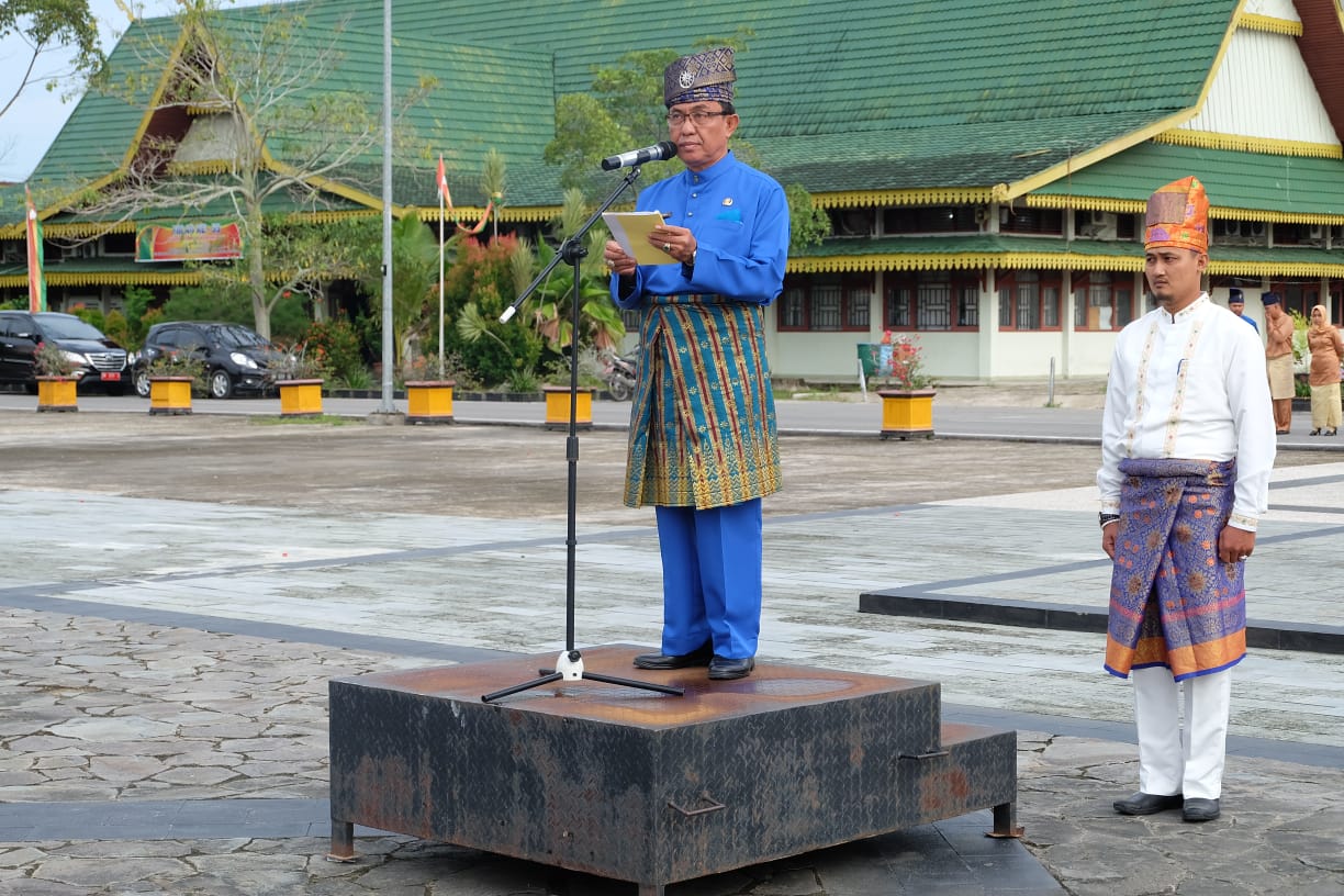 Bupati Inhil Pimpin Upacara Pencanangan Penguatan Muatan Lokal Budaya Melayu