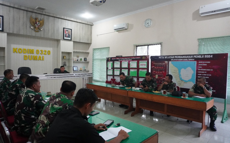 Persiapan Penanaman Mangrove di Hutan Bandara Bakau, Kodim Dumai Gelar Rapat