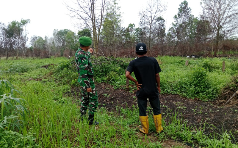 Karya Nyata dan Patroli Karhutla oleh Babinsa Koramil 01 Dumai