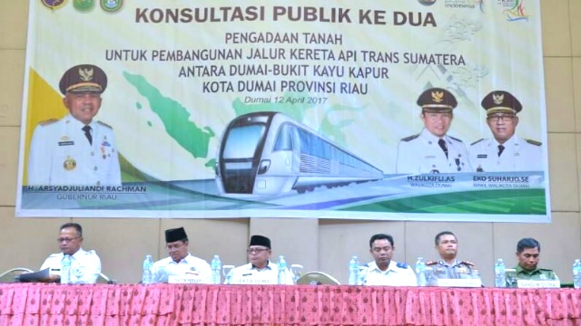 Pemko Dumai Gelar Konsultasi Publik Pengadaan Tanah Rel Kereta Api Trans Sumatera