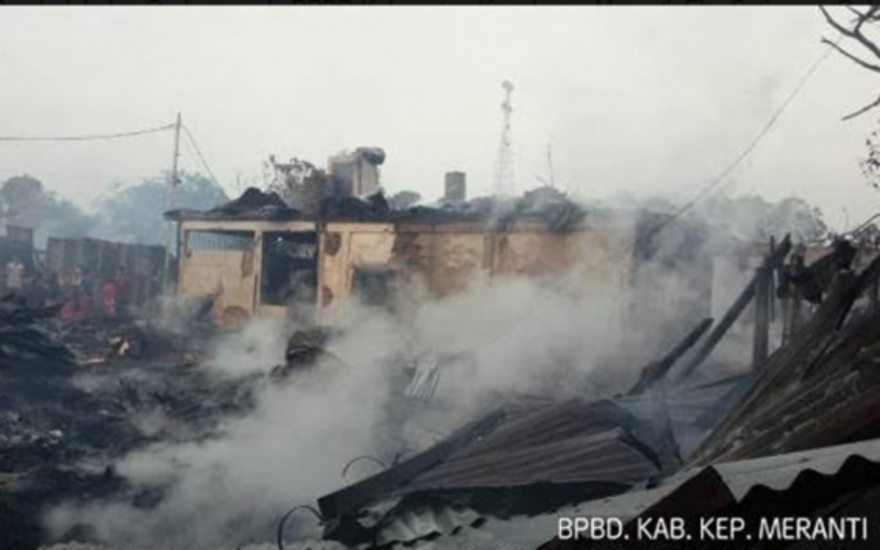 Tujuh Bangunan Hangus Terbakar di Meranti, Ini Daftar Korbannya