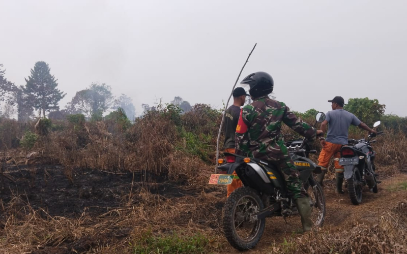 Cegah Karhutla di Sei Sembilan: Babinsa Serda Muh Ali Mustofa Gencarkan Edukasi kepada Warga