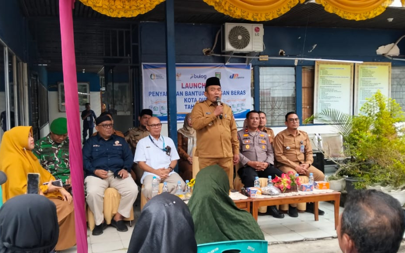 Kodim Dumai Hadir di Launching Penyaluran Bantuan Pangan oleh Bulog