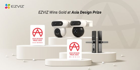 Two Innovative Products from EZVIZ win Asia Design Prize 2025, Including One Gold Winner, for Combining Powerful Smart Home Technology with User-centered, Forward-thinking Design