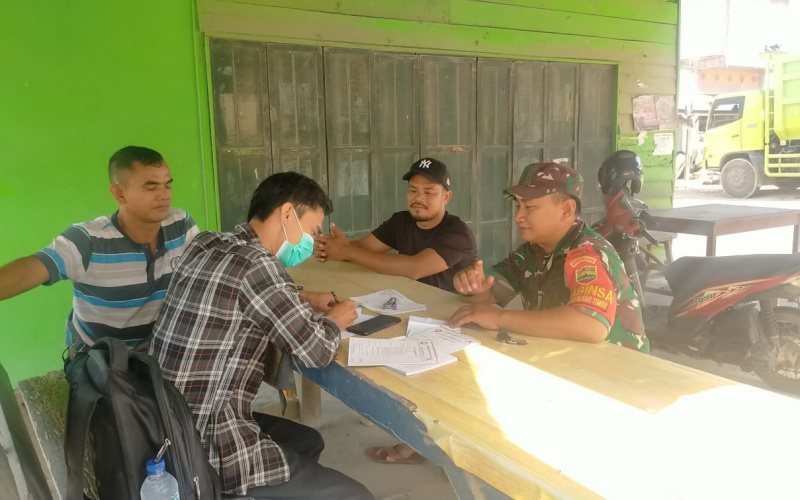 Pengecekan Pipa Minyak, Personil Koramil 02/BK  Bersama Security Pertamina Patroli