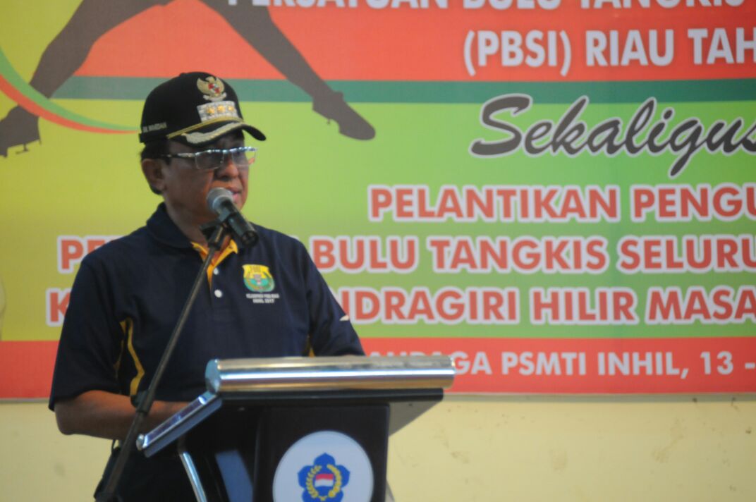 Bupati Hadiri dan Buka Kejurprov PBSI Riau 2017