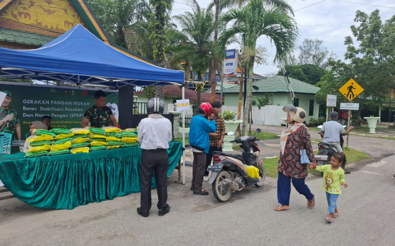 Dukung Program Pemerintah, Kodim Dumai Kawal Gerakan Pangan Murah