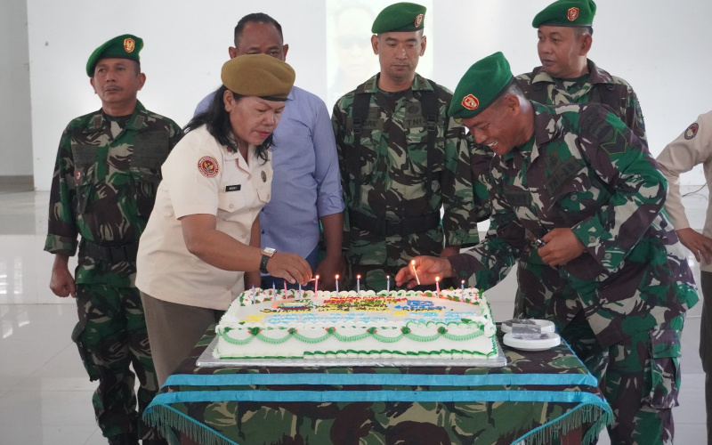 Prajurit dan PNS Kodim Dumai berulang Tahun di Bulan Januari dapat Surprize