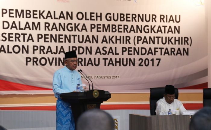 Gubri Berikan Pembekalan Calon Praja IPDN Asal Riau