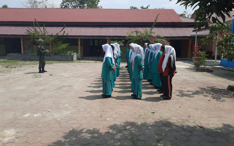 Pelda Andre Latih PBB di Sekolah Wilayahnya