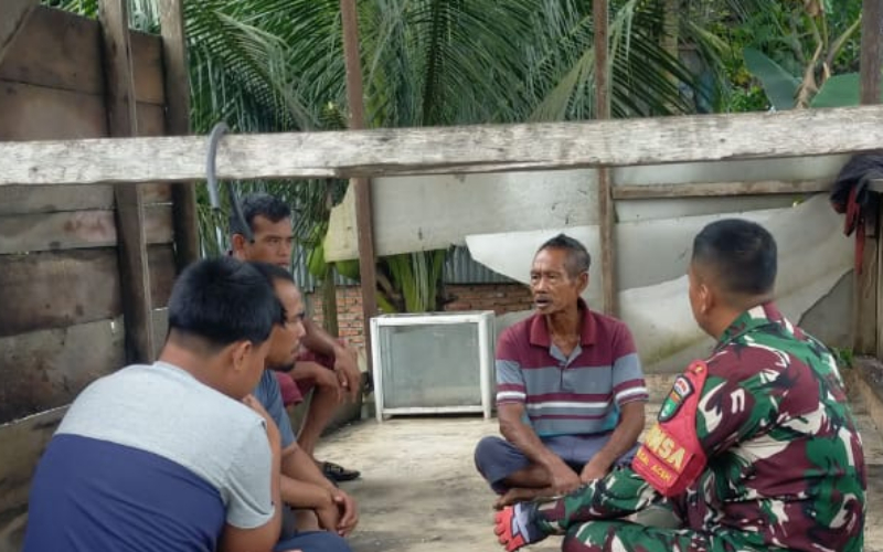 Komsos Babinsa Bangsal Aceh, Wujudkan Wilayah Aman dan Kondusif