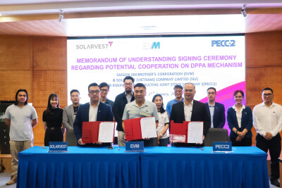 EVM, Solarvest dan PECC2 Jalin Kerjasama Strategis untuk Mempromosikan Penerapan Energi Terbarukan di Vietnam Berdasarkan Perjanjian DPPA Melalui Jaringan Listrik Nasional