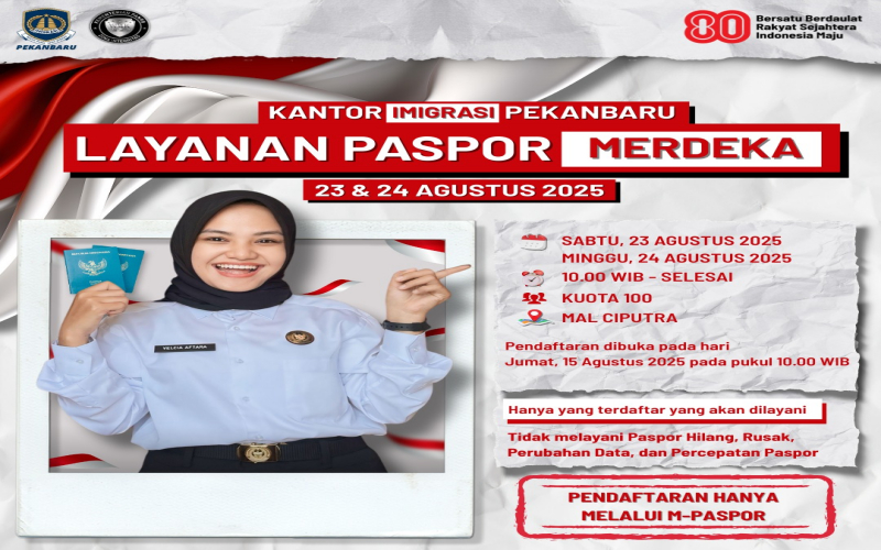 Urus Paspor Sambil Belanja, Layanan Paspor Merdeka Hadir di Mal Ciputra Pekanbaru