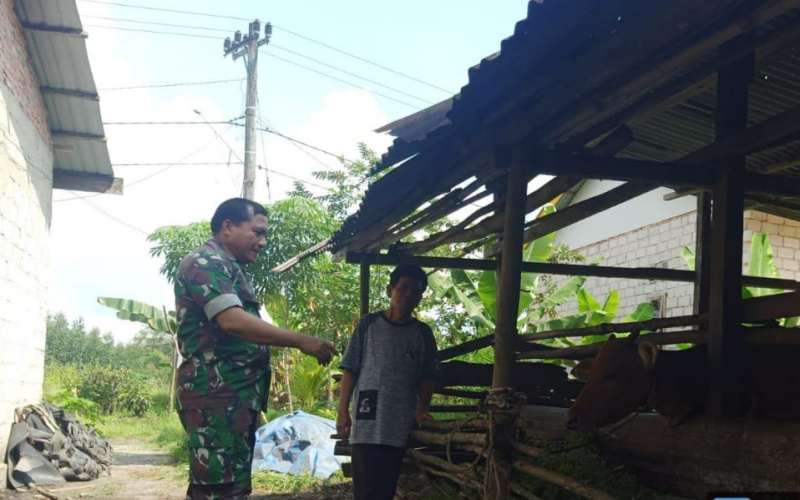 Babinsa Koramil 02 BK Rutin Lakukan Pendampingan Karya Nyata