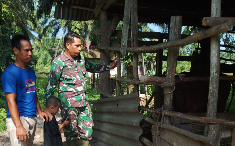 Koramil 03 Sosialisasi Pencegahan Penyakit di Peternakan