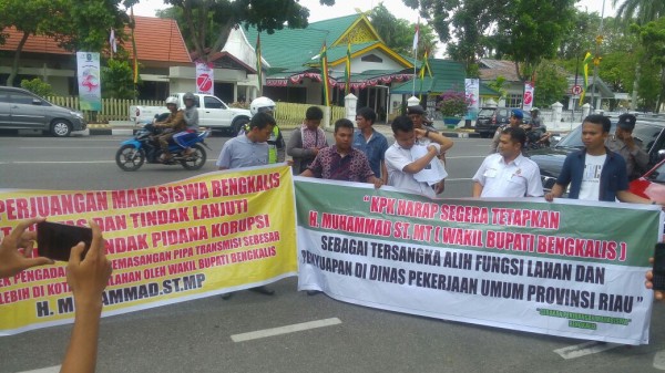 GPMB Datangi Polda Riau, Desak Polisi dan Kejaksaan Tetapkan Wabup Bengkalis Jadi Tersangka