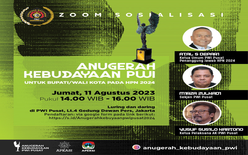 PWI akan Gelar Anugrah Kebudayaan Sambut HPN 2024