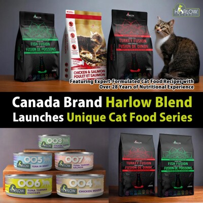 Canada Brand Harlow Blend Launches Unique Cat Food Series