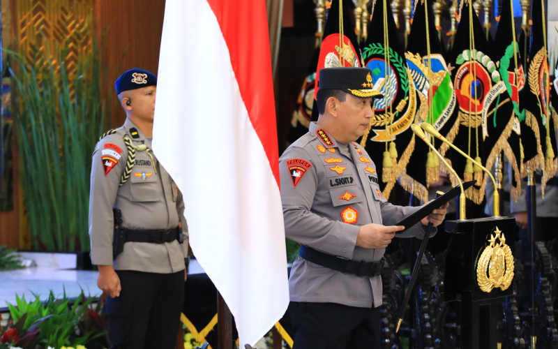 Kapolri Pimpin Upacara Kenaikan Pangkat dan Sertijab Pati Polri, Ada Kadiv Propam dan Sejumlah Kapolda